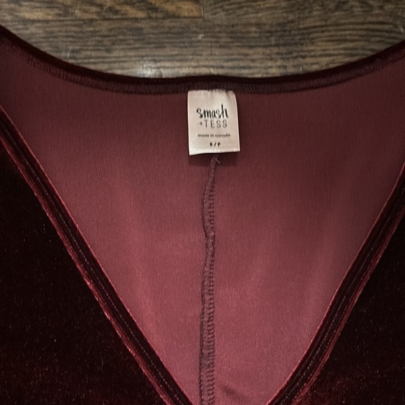 Smash & Tess velvet Sunday romper for holiday mornings! - Picture 2 of 3